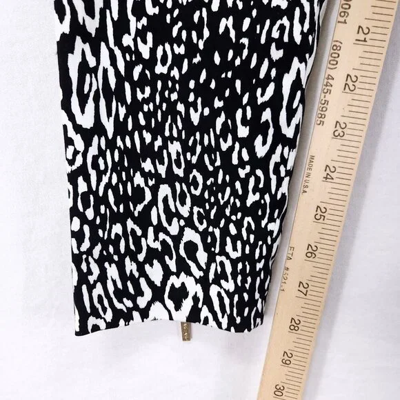 Guess By Marciano Pants Size 4 Animal Cheetah Print Zip Ankle 28" Inseam - Picture 6 of 15